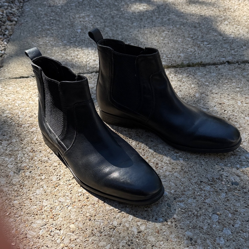 Base London Men’s Black Leather Chelsea Boots size 9